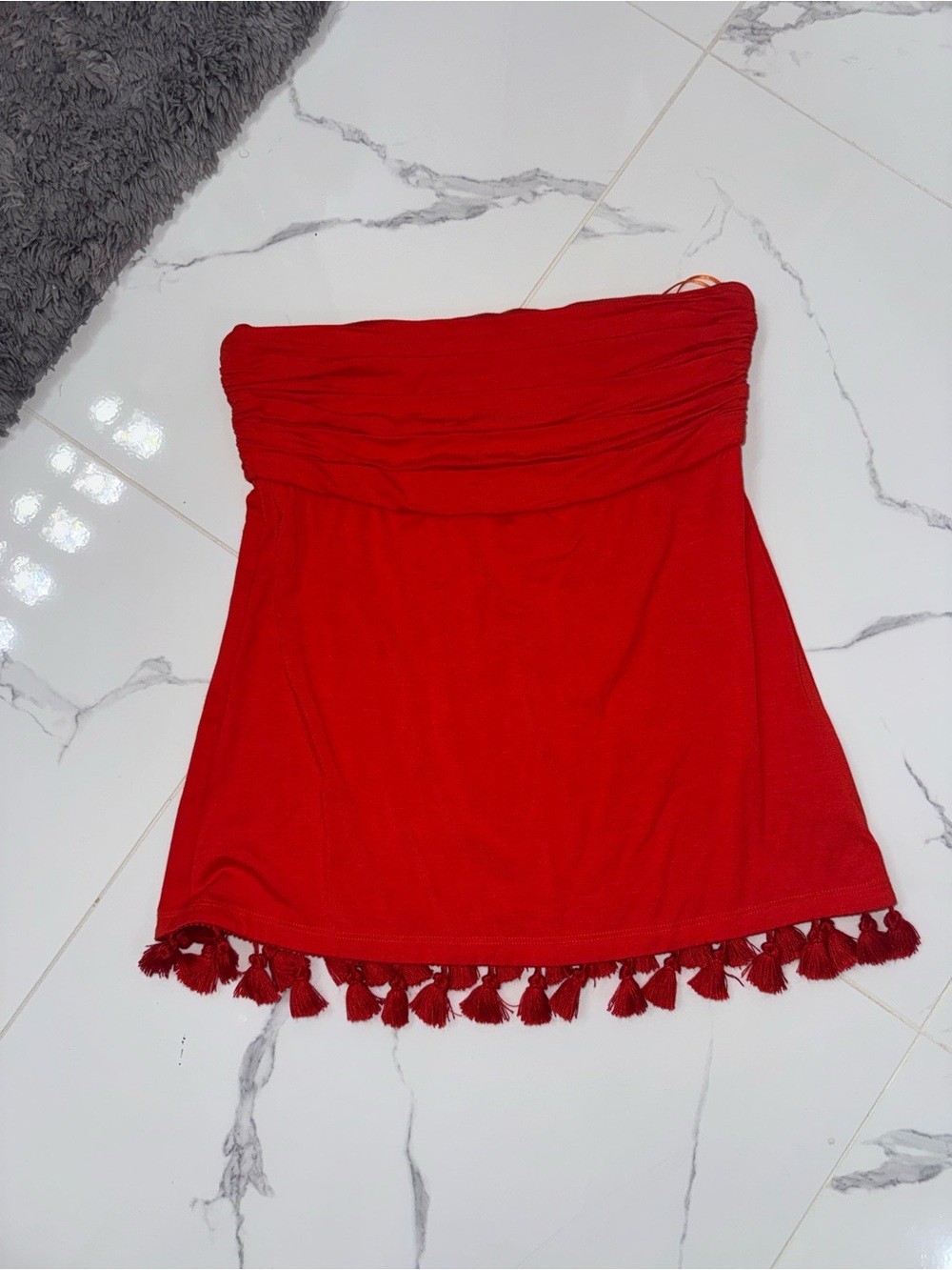 Red Trina Turk Tube Top!